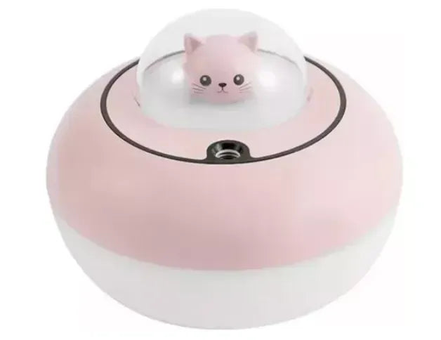 Difusor Humidificador Gato Nave Luces + Esencia