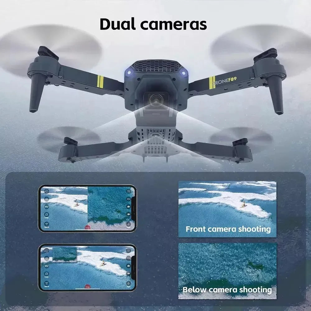 Drone Plegable 998 Pro Doble Cámara 4K Negro 3 Baterías 40 Min Vuelo