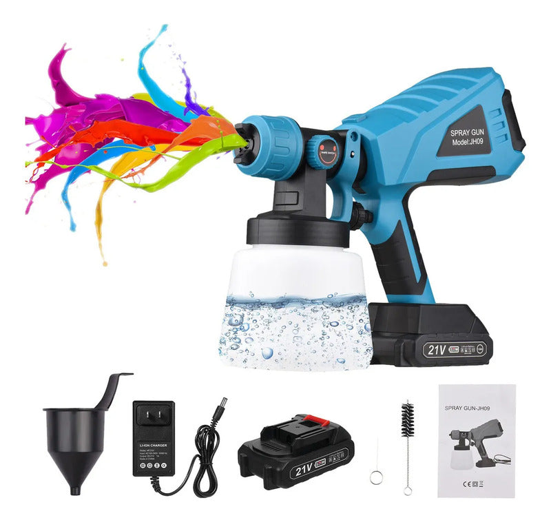 Pulverizador De Pintura Eléctrico Inalámbrico Color Azul 110V/220V