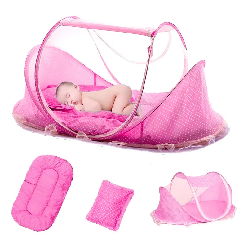 Cuna Zebbris Mosquitero Portátil Para Bebés De 0-36 Meses Rosa