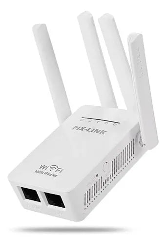 Repetidor Amplificador Señal Wifi 4antenas Rompemuros 2,4ghz