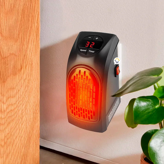 Calentador Ambiente Portátil Calefacción 400w De Pared Color Negro 110v