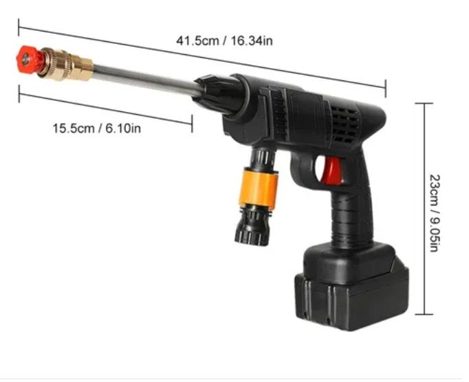 Tomtary Gn-848 Hidrolavadoras Inalámbrica Pistola De Lavado Alta Presión Color Negro