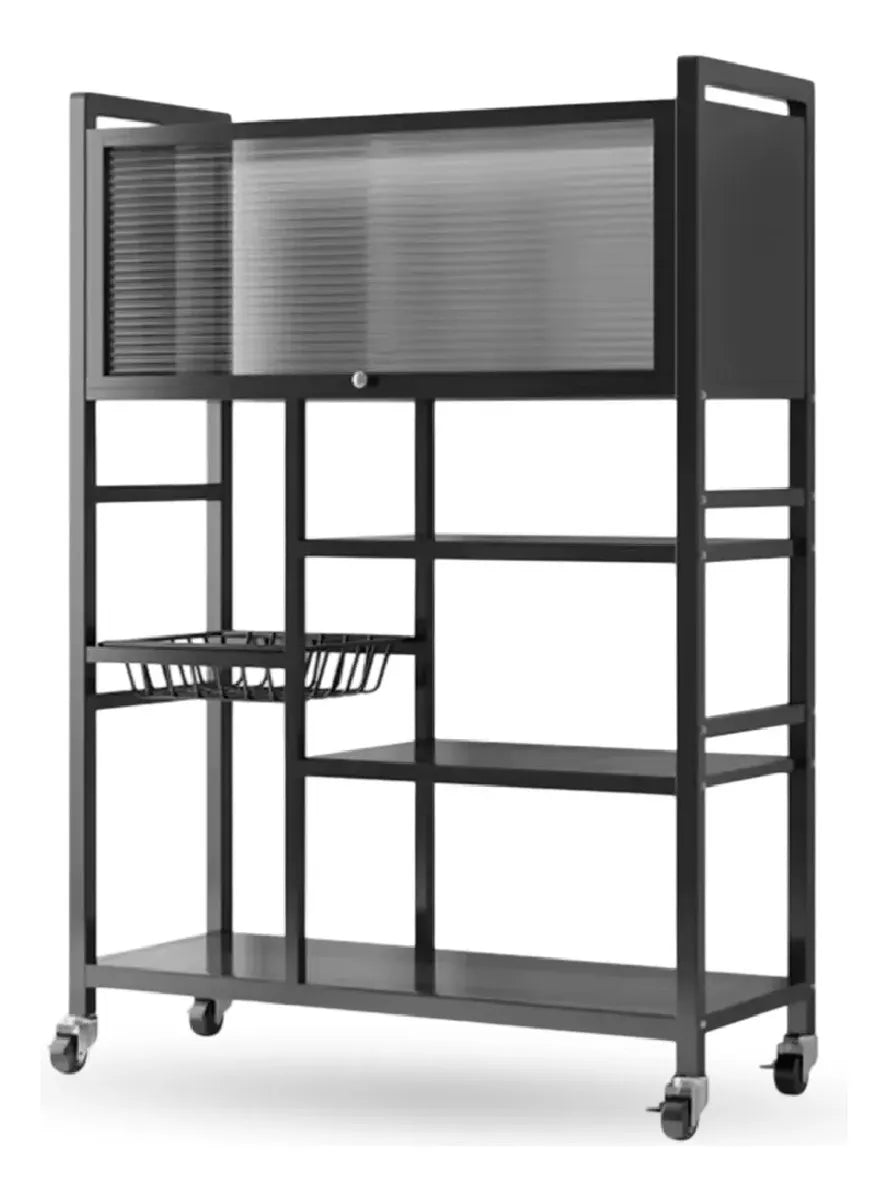 Organizador De Cocina Multiusos Premium Estante Con Puerta Metalico