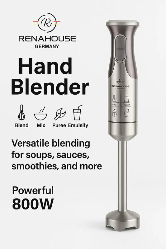 Batidora De Mano Licuadora De Inmersión Renahouse 800w Color Plateado