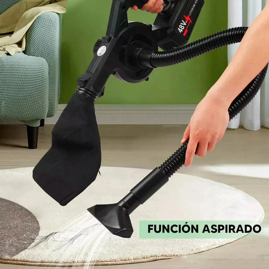 Sopladora Aspiradora Inalámbrica Profesional 2 Baterias - Negro