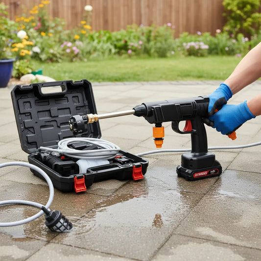 Tomtary Gn-848 Hidrolavadoras Inalámbrica Pistola De Lavado Alta Presión Color Negro