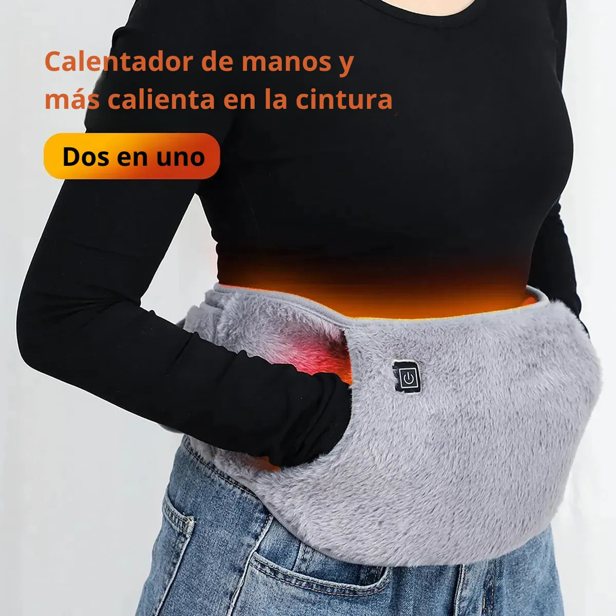 Calentador Zebbris Térmico Cintura Abdomen/ Alivio Menstrual - Gris - M