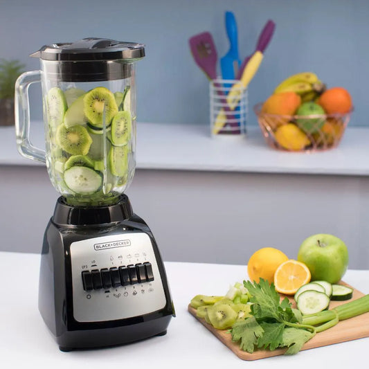 Licuadora Black+decker Durapro Negra Con Vaso De Vidrio 120v
