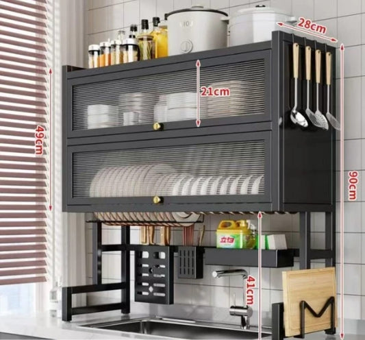 Escurridor Platos Doble Cocina Con Gabinete