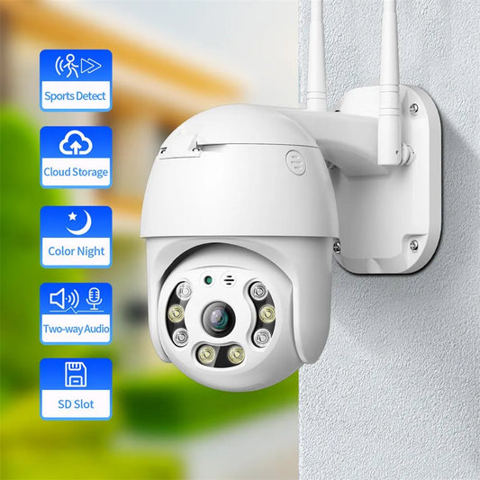 Camara Ip Domo Seguridad Exterior 1080 - 360 Ptz Lan