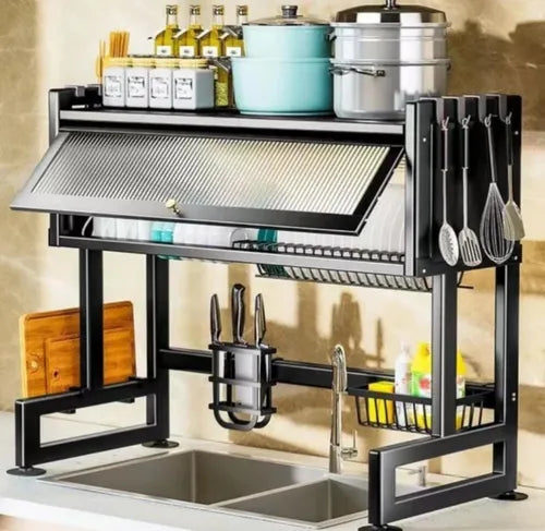 Escurridor de Platos con Gabinete 85cm - Negro