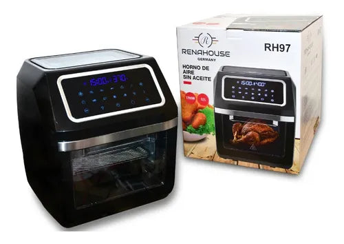 Freidora de aire Renahouse RH97 de 12L color negro 110V