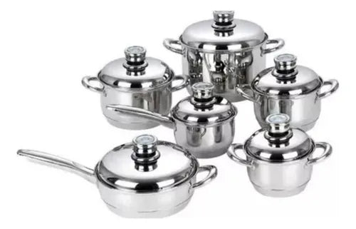 Ollas En Acero Quirurgico Inoxidable 12 Pz Schaffhausen