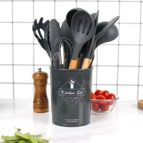 Set De 12 Utensilios Para La Cocina En Silicona