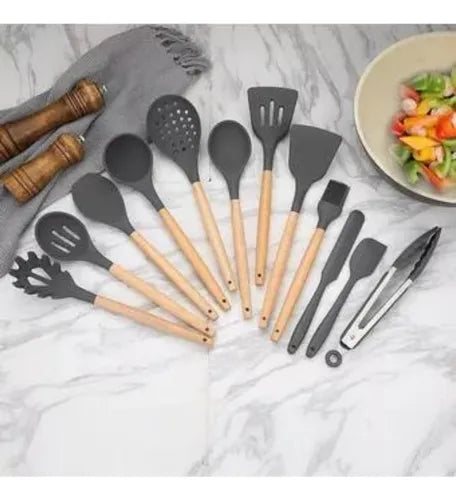 Set De 12 Utensilios Para La Cocina En Silicona