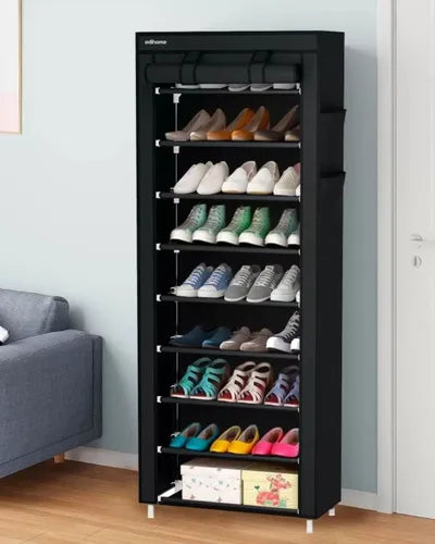 Zapatera Closet Zebbris De 9 Niveles Armable Negro